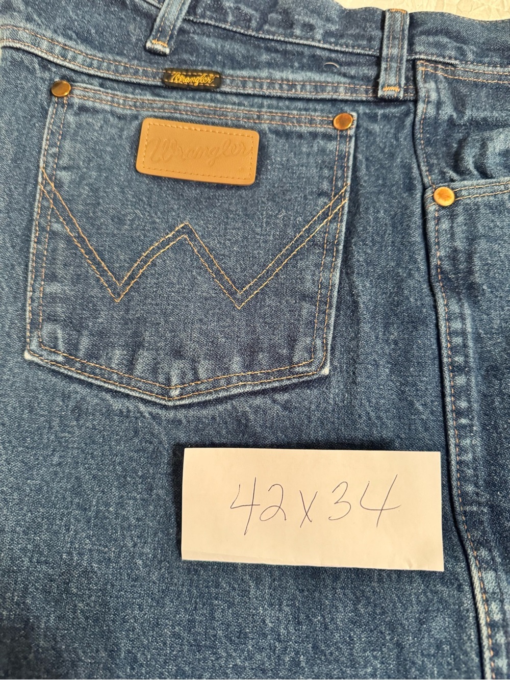 Wrangler Men's Blue Denim Jeans #5 - Picture 2 of 7